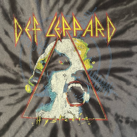 Def Leppard Other - Def Leppard Hysteria Tie Dye Tee Shirt